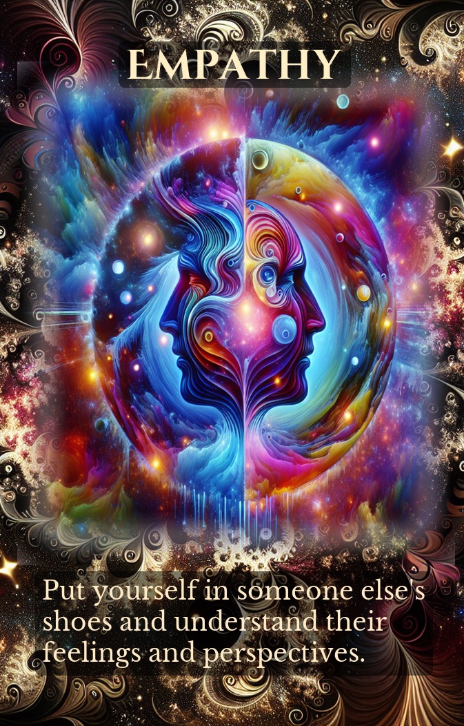VAL card: Empathy — put yourself in someone else's shoes and understand their feelings and perspectives.